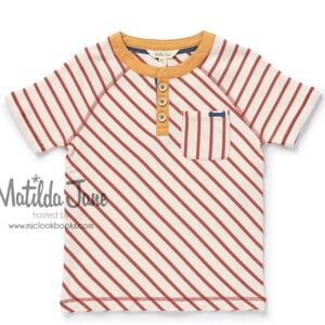 NWT Matilda Jane Little Rascal Shirt Boys 12 | BTS 2019 Waffle Henley
